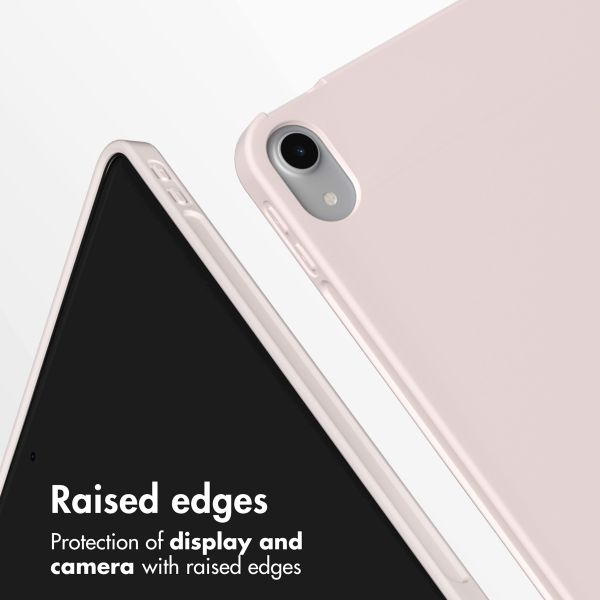 Accezz Smart Silicone Book Case Apple iPad Air 11 inch (2026) M4 / (2025) M3 / (2024) M2 / Air 5 (2022) / Air 4 (2020) - Pink