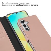 Selencia Echt Leren Bookcase Samsung Galaxy S25 FE - Dusty Pink