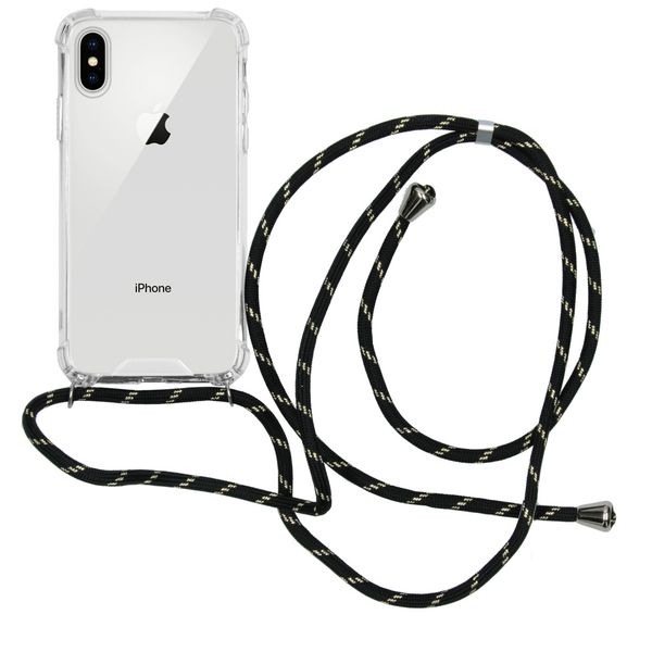 imoshion Backcover met koord Apple iPhone X / Xs - Zwart & Goud
