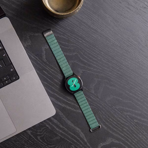 imoshion Magnetisch lederen bandje  - Universeel 20 mm aansluiting - Groen