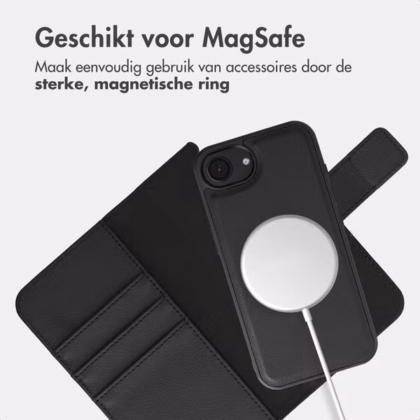 imoshion Uitneembare 2-in-1 Luxe Bookcase Apple iPhone 17e / 16e - Zwart