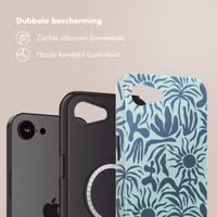 Selencia Vivid Backcover met MagSafe Apple iPhone 16e - Tropical Vibes Light Blue
