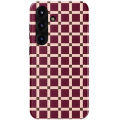 Selencia Vivid Backcover Samsung Galaxy S25 - Check This Burgundy