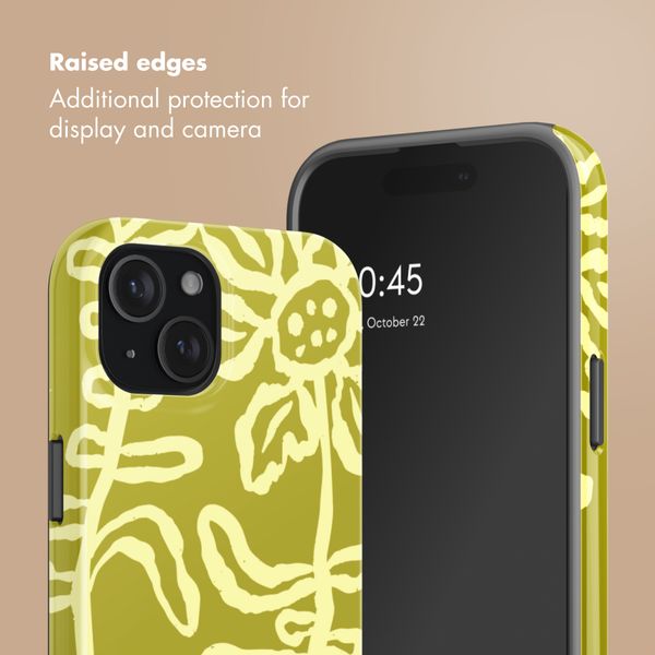 Selencia Vivid Back Cover Apple iPhone 15 - Chalky Bloom