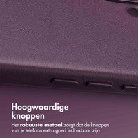 Accezz MagSafe Leather Backcover Apple iPhone 16 - Heath Purple