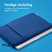 imoshion Laptop hoes 15-16 inch - Laptopsleeve met vak - Cobalt Blue