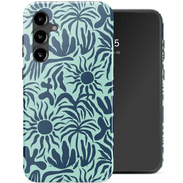 Selencia Vivid Tough Backcover Samsung Galaxy S23 FE - Tropical Vibes Light Blue