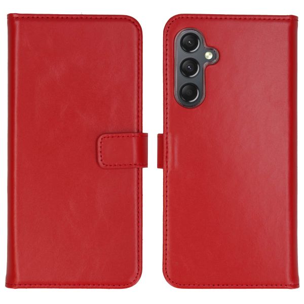 Selencia Echt Lederen Bookcase Samsung Galaxy A25 (5G) - Rood