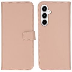 Selencia Echt Lederen Bookcase Samsung Galaxy A35 - Dusty Pink