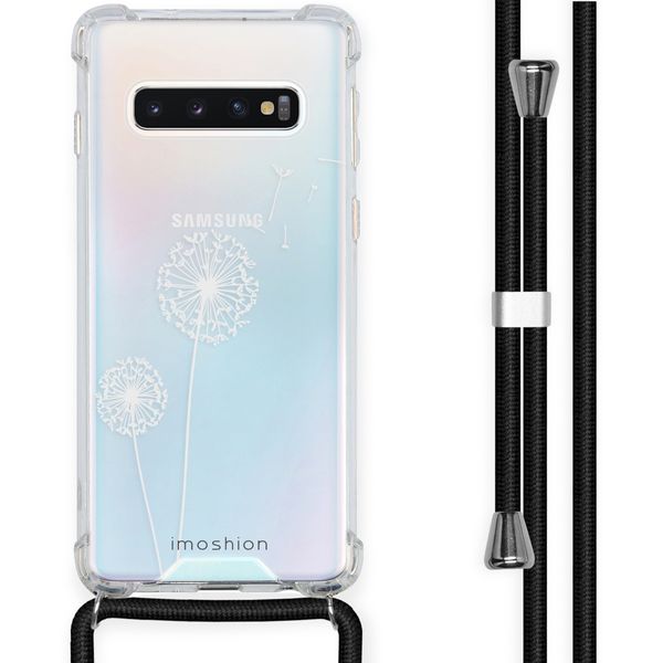 imoshion Design hoesje met koord Samsung Galaxy S10 - Paardenbloem - Wit