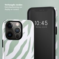 Selencia Vivid Backcover Apple iPhone 13 Pro - Colorful Zebra Sage Green