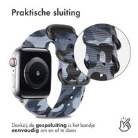 imoshion Rugged Nylon bandje Apple Watch Series 1 - 9 / SE (38/40/41 mm) | Series 10 / 11 (42 mm) - Camouflage Grey