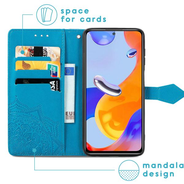 imoshion Mandala Bookcase Xiaomi Redmi Note 11 Pro - Turquoise