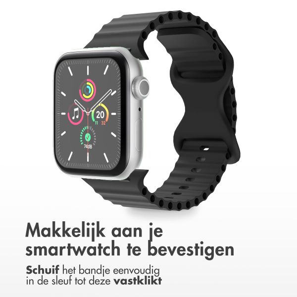 imoshion Athletic siliconenbandje Apple Watch Series 1 t/m 11 / SE / Ultra (44/45/46/49 mm) - Zwart