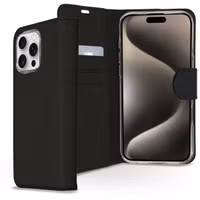 Accezz Wallet Softcase Bookcase Apple iPhone 16 Pro - Zwart