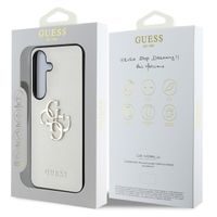 Guess 4G Metal Logo Saffiano Backcover Samsung Galaxy S25 - Beige