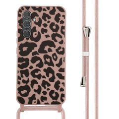 imoshion Siliconen design hoesje met koord Samsung Galaxy A54 (5G) - Animal Pink