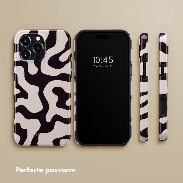 Selencia Vivid Backcover met MagSafe Apple iPhone 16 Pro Max - Art Wave Black