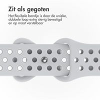 imoshion Sport⁺ bandje Apple Watch Series 1 t/m 11 / SE / Ultra (44/45/46/49 mm) - Maat S/M - Pure Platinum & White