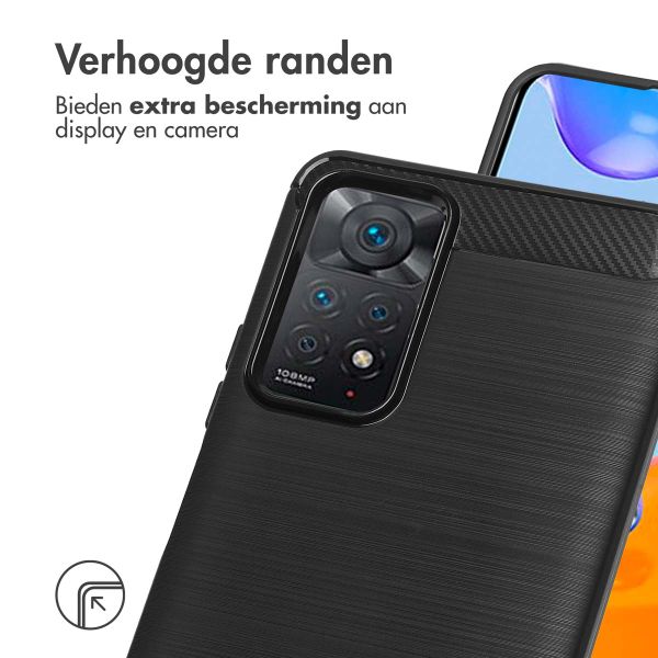 imoshion Brushed Backcover Xiaomi Redmi Note 11 Pro - Zwart