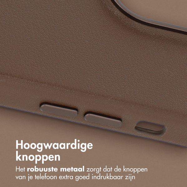 Accezz MagSafe Leather Backcover Apple iPhone 14 Pro - Coffee Brown