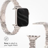 Selencia Slim Steel Jubilee Inspired Link Band Apple Watch | 38/40/41/42 mm - Starlight