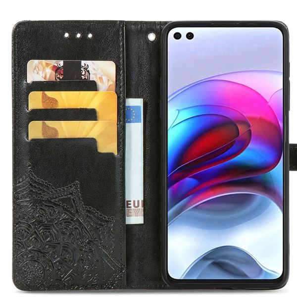 imoshion Mandala Bookcase Motorola Moto G100 - Zwart