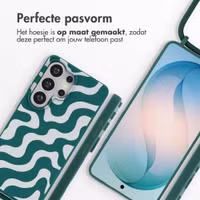 imoshion Siliconen design hoesje met koord Samsung Galaxy S26 Ultra - Petrol Green Groovy