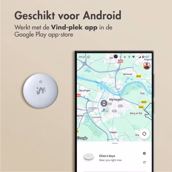 imoshion Wireless Tag - Bluetooth Tracker voor Android - 2 pack - Wit