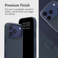 Accezz 2-in-1 Leather Bookcase with MagSafe Apple iPhone 18 Pro / 17 Pro - Nightfall Blue