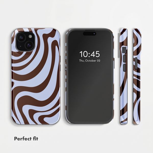 Selencia Vivid Back Cover with MagSafe Apple iPhone 15 - Dream Swirl Chocolate