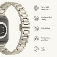 Selencia Slim Steel schakelbandje Apple Watch | 38/40/41/42 mm - Sterrenlicht