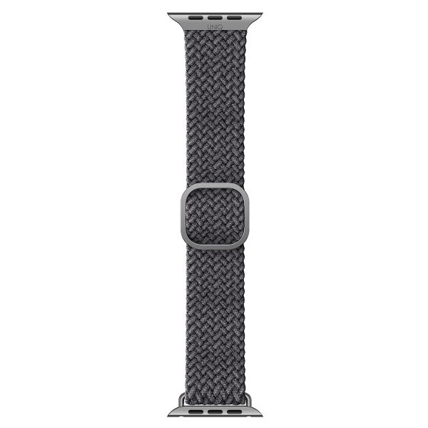 Uniq Aspen Braided bandje Apple Watch Series 1 t/m 9 / SE (38/40/41 mm) | Series 10 / 11 (42 mm) - Granite Grey