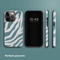 Selencia Vivid Backcover Apple iPhone 13 Pro - Colorful Zebra Pine Blue
