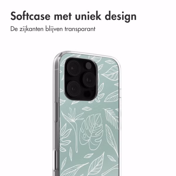 imoshion Design hoesje Apple iPhone 16 Pro - Leaves Line-Art
