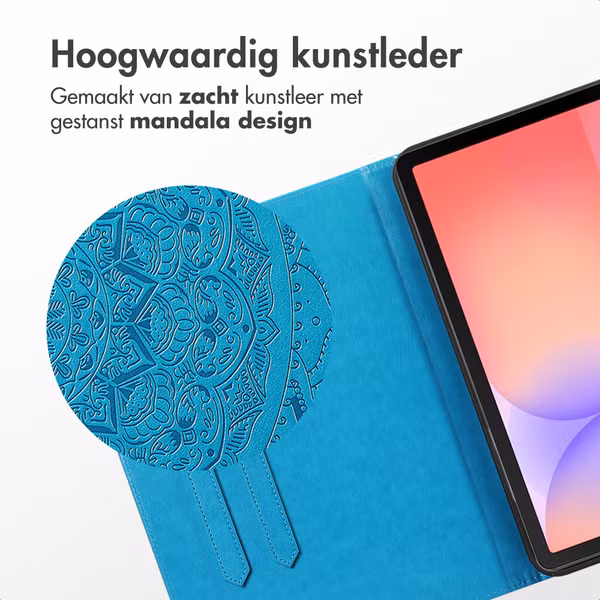 imoshion Mandala Bookcase Samsung Galaxy Tab S9 11.0 inch / S10 Lite / S10 FE / S9 FE 10.9 inch - Turquoise