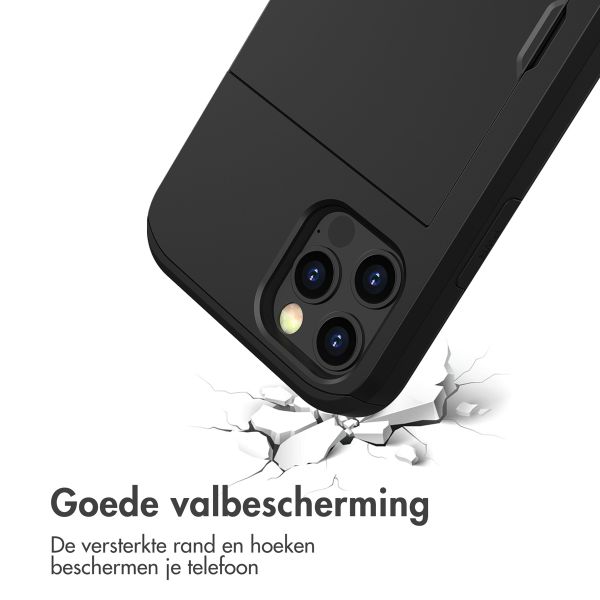 imoshion Backcover met pasjeshouder iPhone 12 Pro Max - Zwart