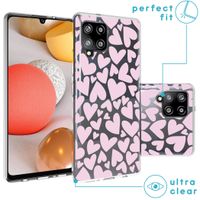 imoshion Design hoesje Samsung Galaxy A42 - Full of Hearts Pink