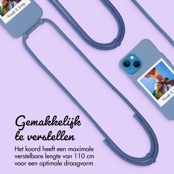 Gepersonaliseerd Color Backcover MagSafe met afneembaar koord en polaroid  iPhone 13 - Ash Blue