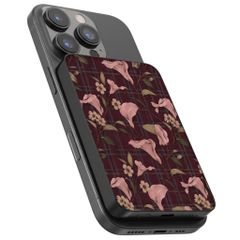 Selencia Vivid Powerbank 5.000 mAh - Draadloze Powerbank - MagSafe en Qi - Black / Autumn Muse