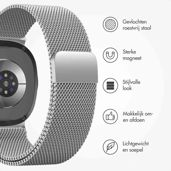 imoshion Milanees magnetisch bandje Samsung Galaxy Watch 8 (40/44mm) / Classic (46mm) - Zilver