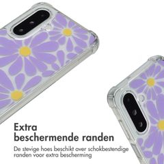 imoshion Design hoesje met koord Samsung Galaxy A26 - Tropical Violet Flowers Connect