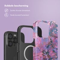 Selencia Vivid Backcover met MagSafe Apple iPhone 15 Pro - Fresh Paint Flower Orange