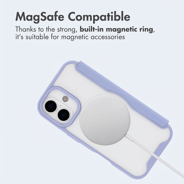 imoshion Transparent Bookcase with MagSafe Apple iPhone 16 - Lilac