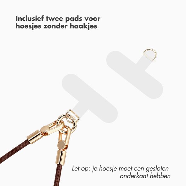 Selencia Universeel Polskoord met 2 haken - Choco Brown
