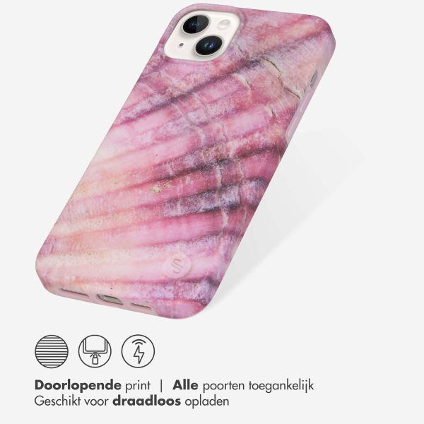 Selencia Aurora Fashion Backcover iPhone 14 Plus - Duurzaam hoesje - 100% gerecycled - Ocean Shell Purple