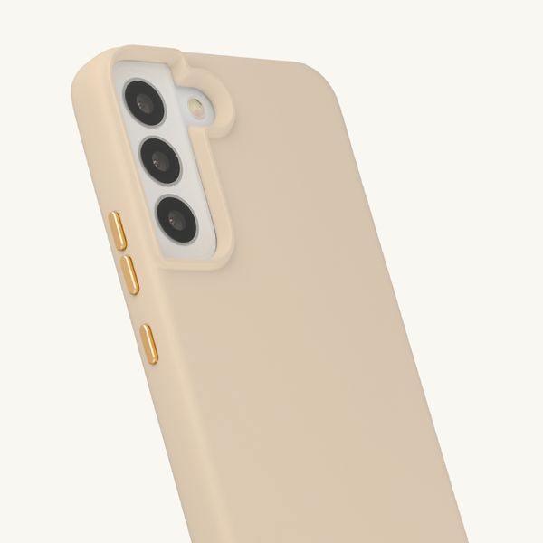 Selencia Rivièra MagSafe Backcover met afneembare haakjes Samsung Galaxy S22 - Milky Latte