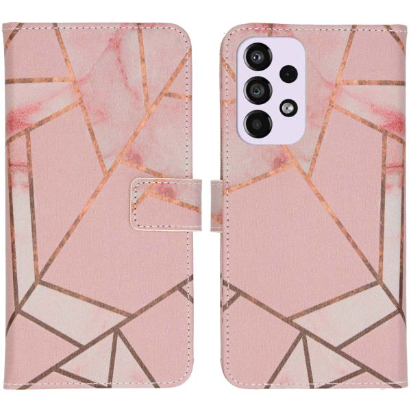 imoshion Design Softcase Bookcase Samsung Galaxy A33 - Pink Graphic