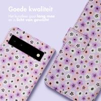 imoshion Design Bookcase Google Pixel 6a - Purple Flowers