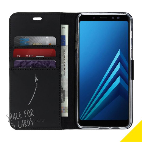 Accezz Wallet Softcase Bookcase Samsung Galaxy A8 (2018) - Zwart